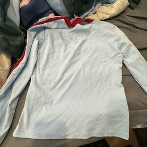 Edikted Red and White Crew Neck Top